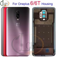 【✆New✆】 jiejiu65879742 กระจกสำหรับ Oneplus 6T เคสฝาครอบด้านหลังกระจกหลังสำหรับ Oneplus 6T เคสตัวเครื่องพร้อมเลนส์กล้องถ่ายรูป