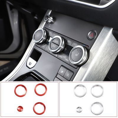 HOT LOZKLHWKLGHWH 576[ร้อน W] สำหรับ2012 2018 Land Rover Evoque เครื่องปรับอากาศปุ่มปรับระดับเสียงแหวนอลูมิเนียมสวิทช์ควบคุมความร้อนอุปกรณ์เสริมในรถยนต์