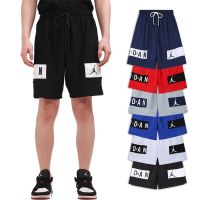 [6 Colors] 2023 Summer New Mens High Quality Air Jordan Basketball Shorts Trend All-match Sport Training Fitness Short Pants Grey Blue Red Navy Black White