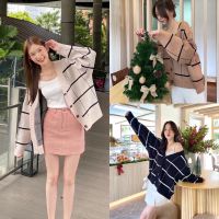 chuuchop_พร้อมส่ง(C7931)️England cardigan เสื้อคาดิแกนแขนยาว ลายตาราง มี3สี