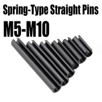 2 10PCS M5 M6 M8 M10 Black 65Mn Steel Spring Type Straight Pins Steel Spring Elastic Cylindrical Cotter Locating Pin Dowel