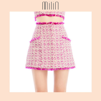 [MILIN] High waisted tweed mini skirt กระโปรงสั้นเอวสูงทรงเอ / Interview Skirt