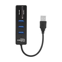 ฮับ USB KEBIDU 2.0 USB หลากหลาย USB 2.0ฮับ USB USB Splitter ความเร็วสูง3พอร์ต2.0 Hab การ์ดรีดเดอร์ SD ทั้งหมดในหนึ่งสำหรับคอมพิวเตอร์