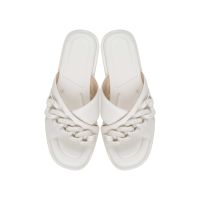 SHU DAILY ON-TONE CHAINS SANDALS - WHITE CHOC รองเท้าแตะ