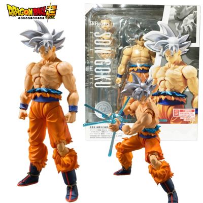 ZZOOI Dragon Ball Z Shf Super White Haired Son Goku Action Figure Migatte No Goku 16cm Pvc Anime Collection Model Figurine Toy Gifts