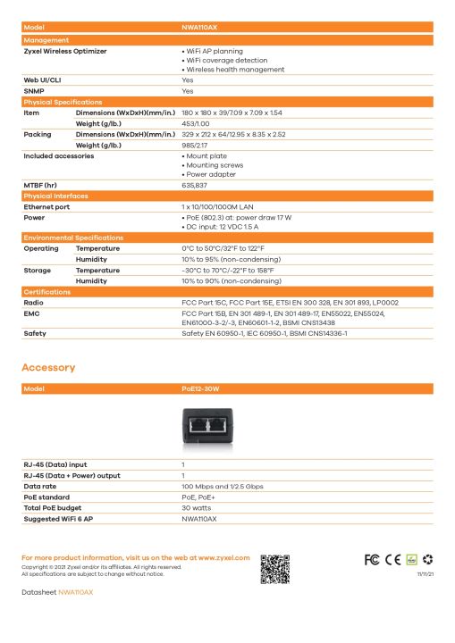 zyxel-nwa110ax-wifi-6-802-11ax-dual-radio-poe-access-point-อุปกรณ์กระจายสัญญาณ-ของแท้-ประกันศูนย์-3ปี