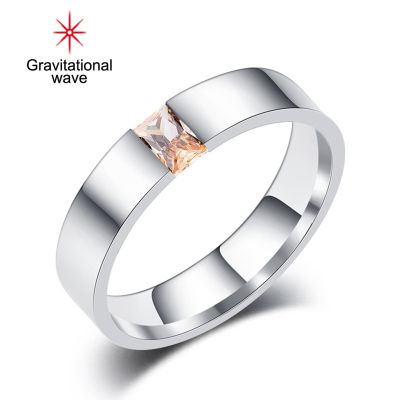Gravitational Wave Unisex แหวน Bright Luster ปรับเปิดการออกแบบ Glossy All Match ตกแต่งของขวัญ Cubic Zirconia ผู้หญิงผู้ชายงานแต่งงานแหวนหมั้นสำหรับจัดเลี้ยง