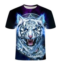 2021 t shirt lelaki  top Musim Panas Lelaki Haiwan Singa Wajah 3D Cetak T-Shirt Kasual O-Neck Fashion Majestic Kemeja Unisex Atasan &amp; Tees Harajuku T Shirt Besar