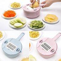 Food Chopper Vegetable Cutter Fruit Shredder 12-in-1 Multi-functional Potato SlicerHandheld Kitchen Cutting Tool With Container