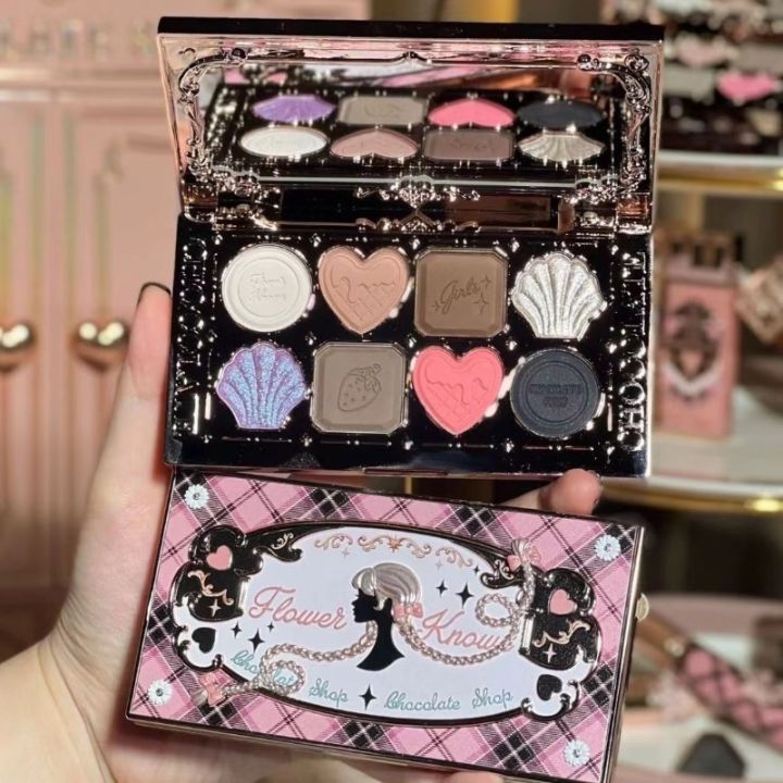 Flower Knows Chocolate Wonder-Shop Eight-Color Eyeshadow Palette