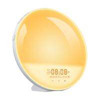 Wake Up Light Sunrise Alarm Clock 7 Colors SunriseSundown WiFi Smart FM Radio Digital Nightlight Clock For Alexa Google Home