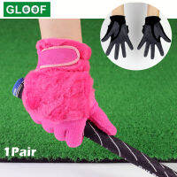 1Pair Women Winter Golf Gloves Anti-slip Artificial Rabbit Fur Warmth Fit For Left and Right Hand