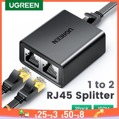 Chaunceybi RJ45 Splitter 1 to 2 Ethernet Internet Network Cable Extender Coupler for Laptop TV Router