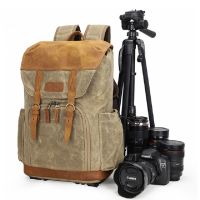 New Camera Backpack Cross-Country Waterproof Canvas Bag For Canon Eos Lens Bag Outdoor SLR Liner Shoulder Camera Bag