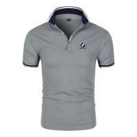 [Free Shipping] BMW Mens Motorsport Sport Polo Shirt Short Sleeve Big Size Lapel Collar Top Tee