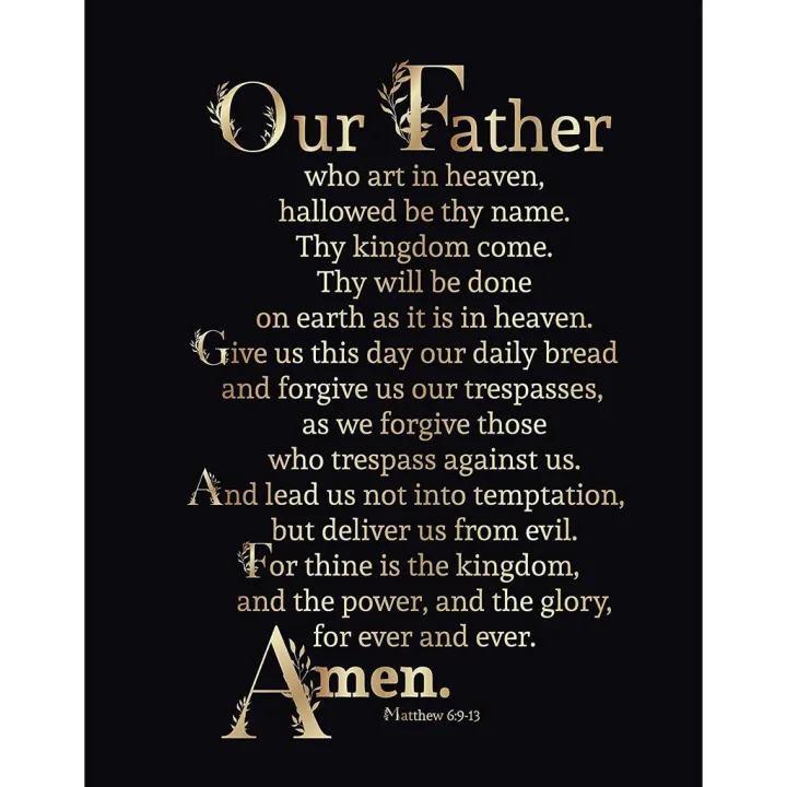 Lord’s Prayer Wall Art Christian Posters Scripture Wall Art Biblical ...