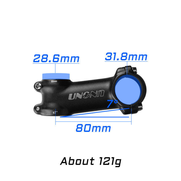 uno-mtb-ก้านจักรยาน7-17-35องศาจักรยานน้ำหนักเบามาก-stem-31-8mm-60-130mm-mountain-power-อะไหล่มอเตอร์ไซค์สเต็มอะลูมิเนียม