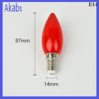 Akabs หลอดไฟ Led สำหรับแท่นบูชา E12/E14เทียนแดง Lampu Hias Lampu Buddha ขมับ1ชิ้น