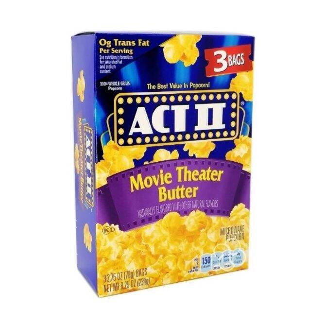 ACT II Popcorn Movie Theater Butter Popcorn Snacks 234grams Lazada PH
