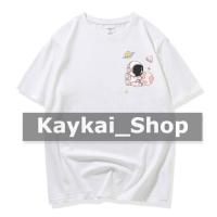 [ส่งเร็ว] ?KAYKAI เสื้อยืด คอกลม ลายนักบินอวกาศ สีชมพู?แขนสั้น ผ้านิ่ม?  เสื้อยืดแฟชั่น สไตล์เกาหลี ? #9650-1