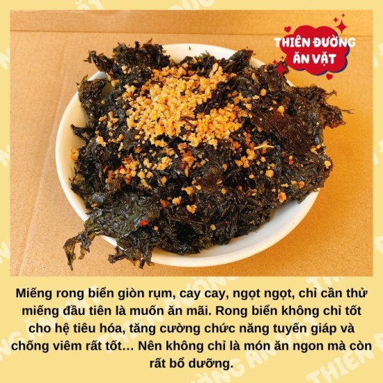 Rong biển cháy tỏi ăn liền 200g giòn đồ ăn vặt ngon - ảnh sản phẩm 4