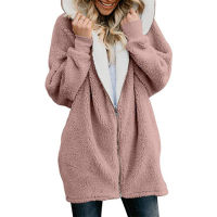 ผู้หญิง Cardigans Faux Fur Jacket 2022สุภาพสตรีจัมเปอร์ขนแกะขนสัตว์ Fluffy Hoodie Outwear Femme ผู้หญิงแจ็คเก็ตฤดูหนาว Coat