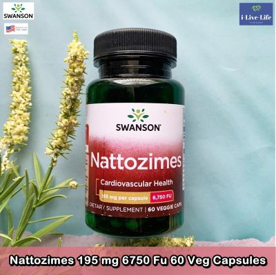 นัตโตะ ถั่วเน่าญี่ปุ่น Nattozimes 195 mg 6750 Fu 60 Veg Capsules - Swanson