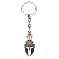 【hot】∏  Helmet Keychain Game Defensive Armor Pendant Chains Men Rings Trinket Cospaly Holder