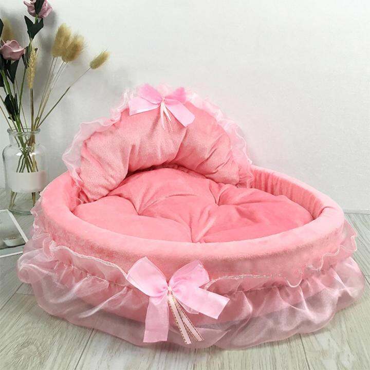 BolehDeals Pink Princess Dog Bed, Large Dog Bed Couch, Luxury House