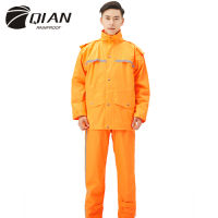 New Impermeable Waterproof Raincoat Womanman Rain Gear Motorcycle Rainsuit Working Rain Coat Thicker Poncho Men Bb50