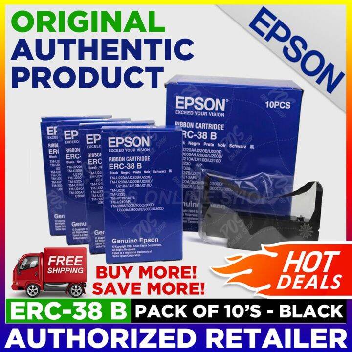 Original EPSON ERC-38 B Ribbon Cartridge (Pack of 10's) | Lazada PH