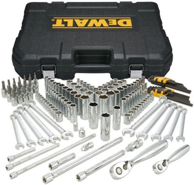 DEWALT Socket Set, 1/4-inch & 3/8-inch Drive, Standard and Metric, 156-Piece (DWMT72164) 156 PC Tools Kit and Socket Set