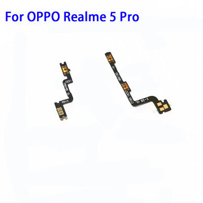 สำหรับ OPPO Realme 5 Pro เปิด/ปิดสวิตช์เปิดปิดที่ปรับเสียงขึ้นลงด้านข้างอะไหล่ทดแทนปุ่มปรับสาย