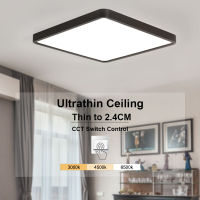 Modern Led Ceiling Lamp Square 2.4cm Ultra Thin 24w 36w Modern Panel Ceiling Lights For Living Room Bedroom Kitchen Indoor Light