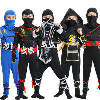 Boys Ninja Deluxe Costume For Kids With Weapon Accessories Kids Kung Fu Outfit Halloween Ideas Gifts With Toys