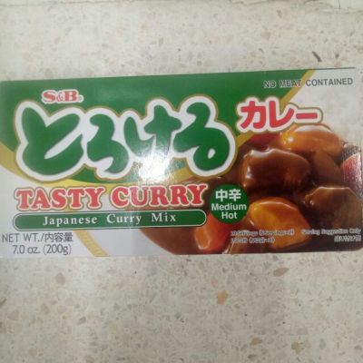 🔷New Arrival🔷 S&amp;b Tasty Curry Medium Hot เครื่องแกงกะหรี่กึ่งสำเร็จรูป ชนิดเผ็ดกลาง 220 กรัม 🔷🔷
