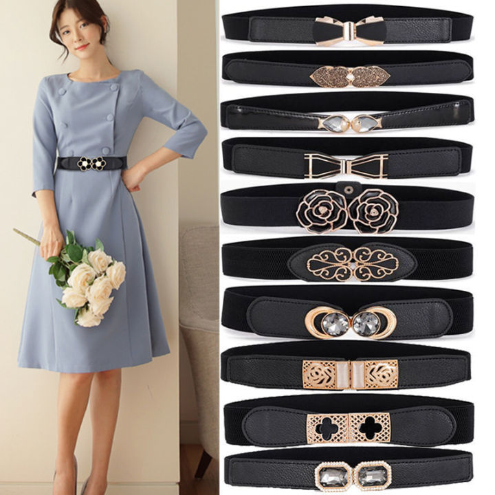 Women Accessories Waistband Wide Waist Belt Dress Strap Elastic