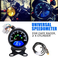 สำหรับแข่ง Cafe รถจักรยานยนต์ S Peedometer ตราสารวัดระยะทาง T Achometer แดชบอร์ดวัดน้ำมันจอแอลซีดีดิจิตอล Dash ตัวบ่งชี้สากล