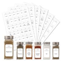 【CC】 216Pcs Spice Jar Label Stickers Pantry Organizaton Adhesive Labels Storage Bottle Tags Sticker