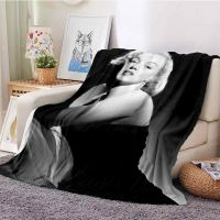 Marilyn Monroe Customizable Soft Warmth Woollen Blanket for Office Nap and Air Conditioning, Sofa and Bedding with Unique Pattern  b