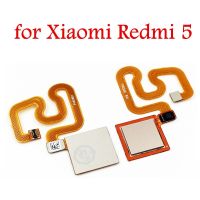 เครื่องสแกนลายนิ้วมือ Xiaomi Redmi 5สายเคเบิลปุ่มโฮมโค้งเซ็นเซอร์ Id สัมผัสกลับชิ้นส่วนซ่อมสายเฟล็กซ์