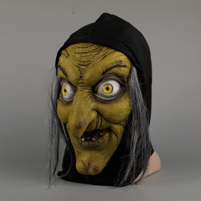 The Witch Mask Ghoul Scary Halloween Masks Latex Fancy Dress Demon Evil Witches Mask Party Prop