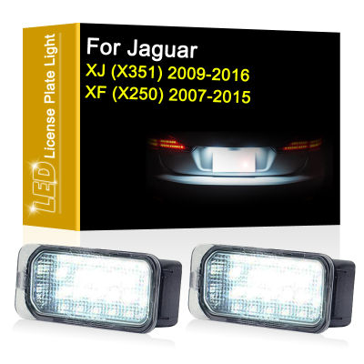 12V LED ใบอนุญาตหมายเลขทะเบียนแสงประกอบสำหรับ Jaguar XJ (X351) 2009-2016 Jaguar XF (X250) 2007-2015