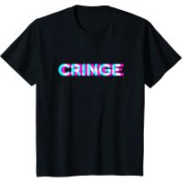 Cringe Meme Anaglyph ข้อความ Vaporwave สไตล์ Cringe Eboy วลีเสื้อยืดเสื้อยืด Lelaki ผู้ชายเสื้อเสื้อยืดสำหรับผู้ชาย