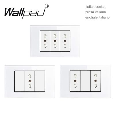 【NEW Popular89】แผง L3Glass Wallpad IT118x75mm CHI 110V 10ADouble Triple Italian Chile Wall Outlet