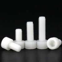 25pcs M3 M4 M5 M6 M8 White Nylon Hex Socket Head Cap Screw Plastic Screws Bolts Length 5-30mm