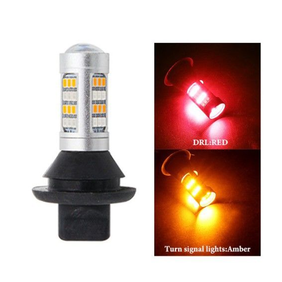 2pcs-dual-รุ่นรถ-drl-amp-ไฟเลี้ยว-led-t20-1156-42-smd-ไฟวิ่งกลางวันสีขาวสีฟ้าสีเหลืองน้ำแข็งสีฟ้าสีม่วง