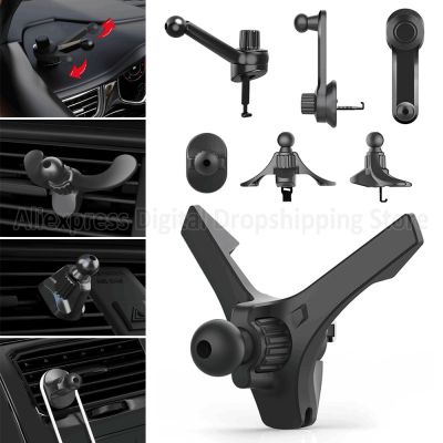 ✧✐◎ Upgrade Car Phone Holder Clips 17mm Ball Head Car Air Vent Mount Stand Car Air Outlet Hook Clamp for Magnet Mobile Phone Support