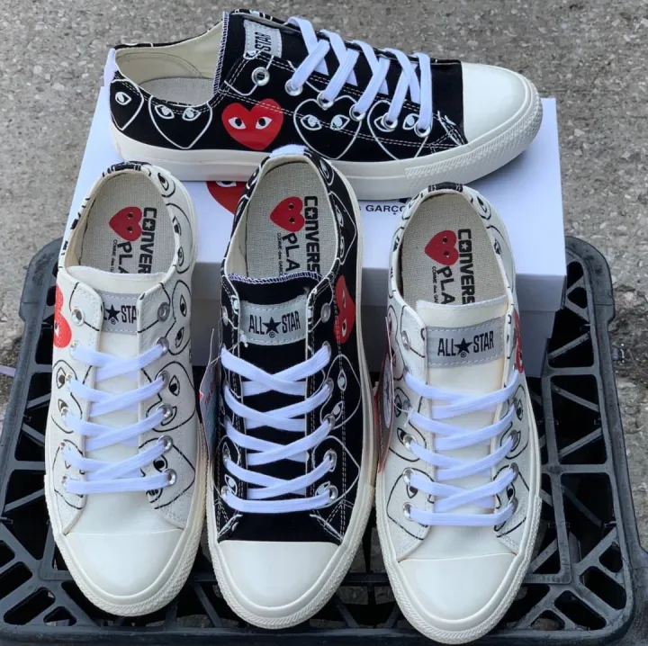 Converse All Star X PLAY ️(size3644)สีดำ สีขาว Lazada.co.th