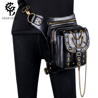 New Bags Women Steampunk Vintage Bag Shoulder Bag Female Trendy Outdoor Phone Chain Running Bag Men